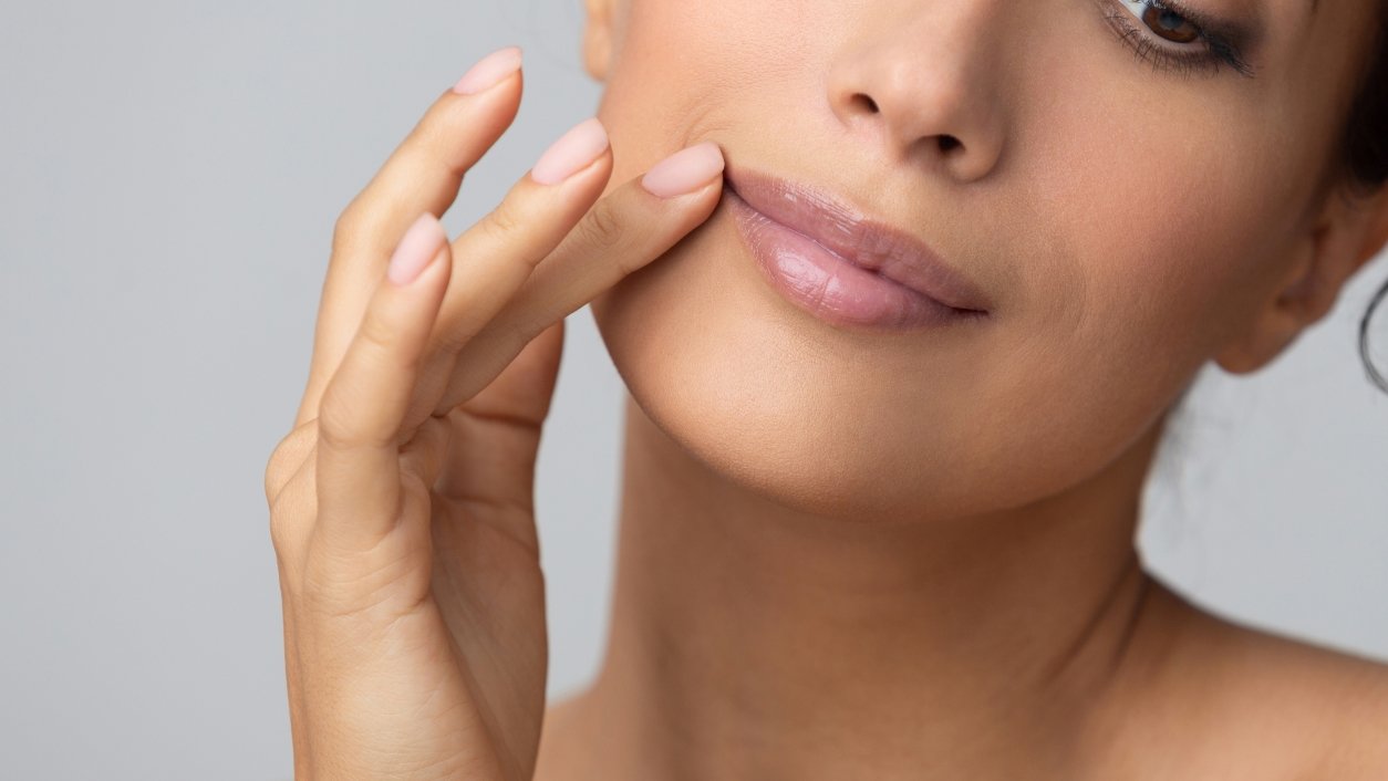 Beautiful Woman After Receiving Facial Aesthetic Treatments